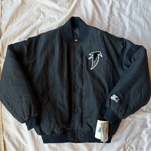 Rare NWT ATLANTA FALCONS Black Starter Proline Coat Size XL NFL Vintage Jacket